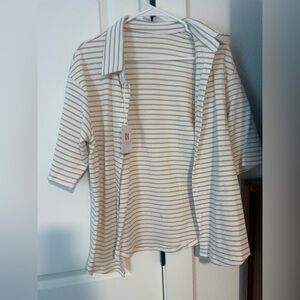 Striped Button-Up Shirt